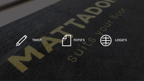 Gepersonaliseerde deurmat met logo, tekst of foto van Mattador